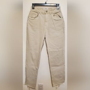 Beige denim jeans